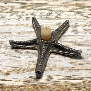 STARFISH METAL TEALIGHT CANDLE HOLDER – COASTAL NAUTICAL DECOR